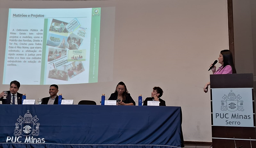 Defensoria Pública prestigia abertura da XVII Semana Jurídica do curso de Direito da PUC Minas Serro 1